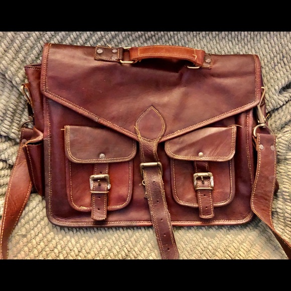 Genuine leather laptop carrier - Picture 2 of 5